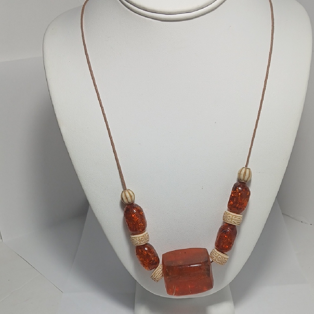 Amber Beaded Necklace